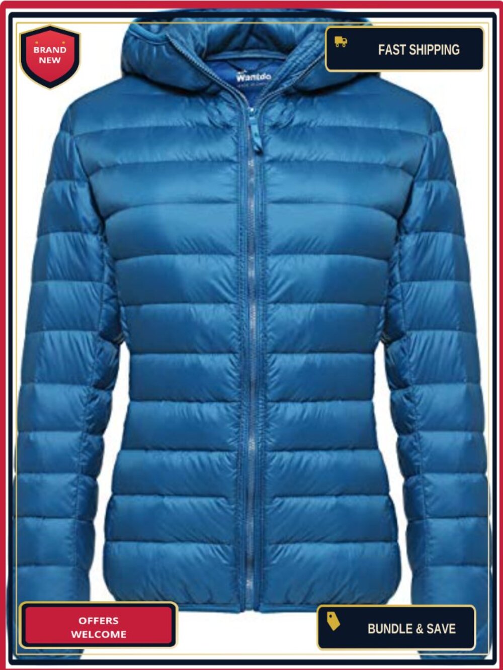 Women's Lightweight Packable Puffer Jacket Hooded Down Coat
